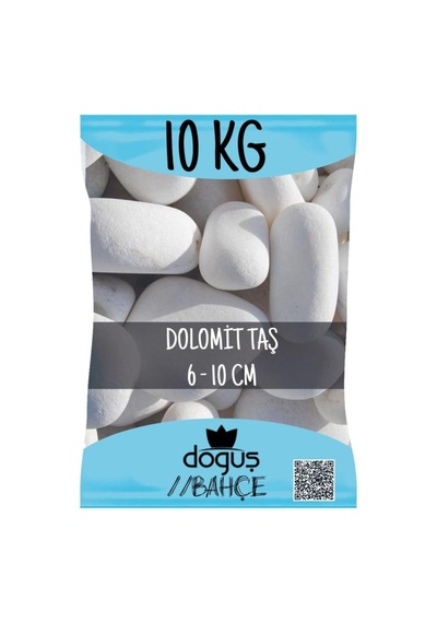 Tr Ahs Beyaz Dolomit Taş 10 Kg 6-10 Cm Dere Çakıl Taşı Bahçe Peyzaj Süs Taşı Saksı Teraryum Akvaryum Taşı Diğer