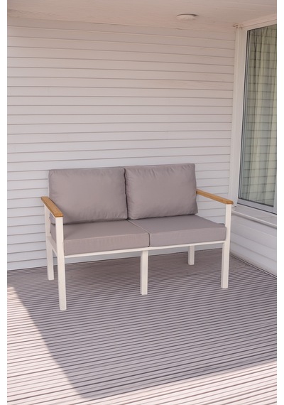 Neokas Balkon Mobilyası, Bahçe Takımı, 1 İkili Koltuk, Kafe Koltuğu, Bekleme Alanı Koltuğu Beyaz Neokas Balkon Mobilyası, Bahçe Takımı, 1 İkili Koltuk, Kafe Koltuğu, Bekleme Alanı Koltuğu Beyaz