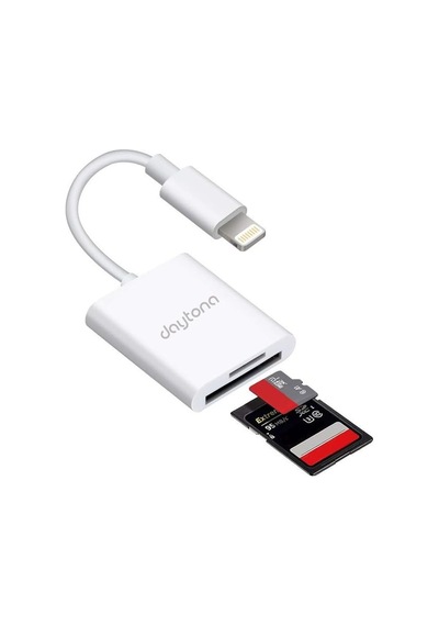 iPad Uyumlu To Sd Camera Reader Sd Micro Sd Kart Okuyucu Kablo -beyaz