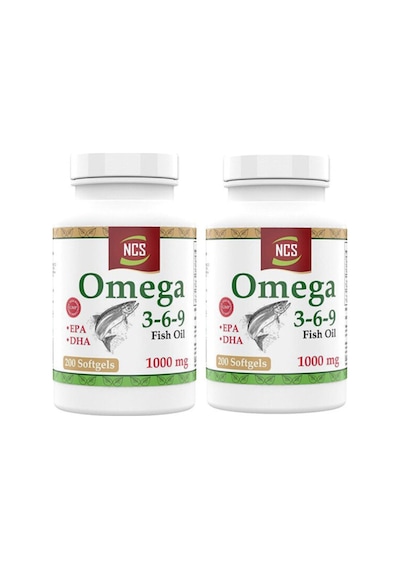 Omega 3-6-9 Fish Oil 1000mg 2 Kutu 200 Softgels 2 Kutu