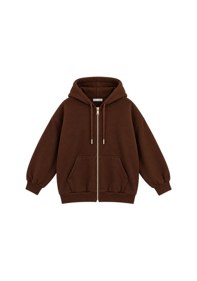 Vadon 1048 Kadın Fermuarlı Kapüşonlu Kanguru Cepli 3 İplik Pamuklu Sweatshirt Kahverengi Vadon 1048 Kadın Fermuarlı Kapüşonlu Kanguru Cepli 3 İplik Pamuklu Sweatshirt Kahverengi