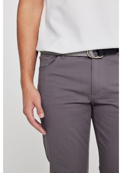 AC&Co / Altınyıldız Classics Slim Fit Dar Kesim Pamuklu Esnek Chino Erkek Pantolon Antrasit