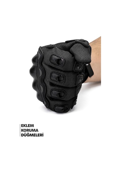 Xmlbayiciniz Tr M Beden Korumalı Motosiklet Eldiveni Unisex Bisiklet Motorcu Eldiveni Siyah 113 Genel