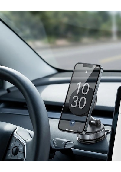 Mey İthalat Güçlü Mıknatıslı Araç Telefon Tutucu 360 Derece Döner Stand