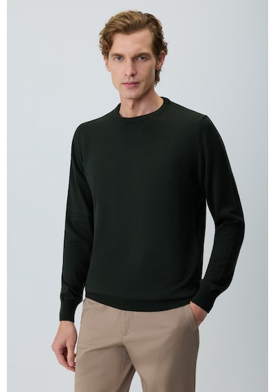 Morven Erkek Haki Basic Bisiklet Yaka Triko 27kc017005710 Haki