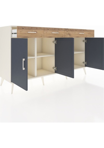 Hyperion Konsol 4 Raflı 3 Çekmeceli 4 Kapaklı 176x44x99 Aytaşı-antrasit/çam Aytası/antrasıt - Aytası Hyperion Konsol 4 Raflı 3 Çekmeceli 4 Kapaklı 176x44x99 Aytaşı-antrasit/çam Aytası/antrasıt - Aytası