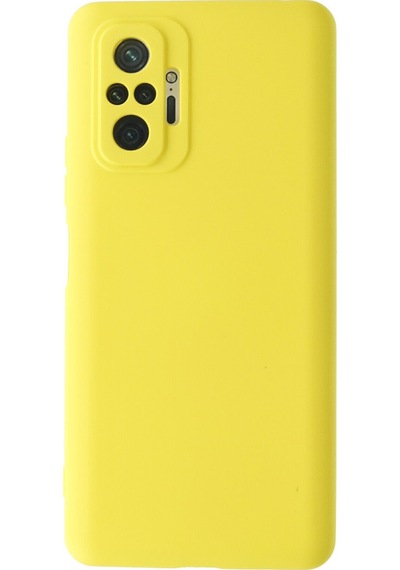 Xiaomi Redmi Note 10 Pro Uyumlu Kılıf Nano İçi Kadife Silikon - Sarı