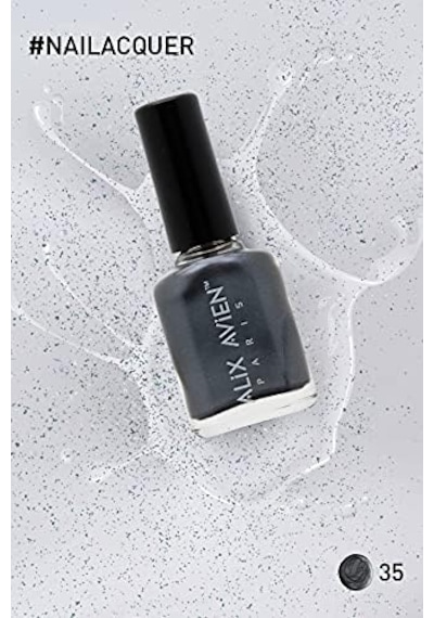Sedefli Gri Oje 35 - Yüksek Pigmentli Uzun Süreli Kalıcılık Hızlı Kuruma - Nail Lacquer 35