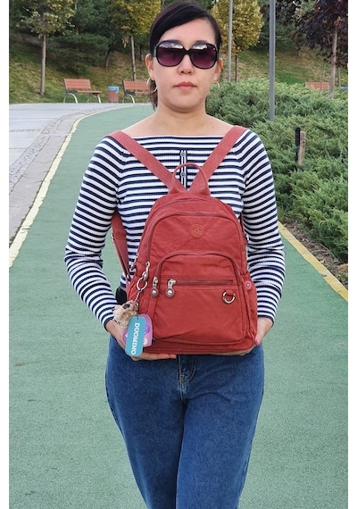 Duomino Kiremit Sırt Çantası Günlük Mini Boy By Nemo Group-Kiremit