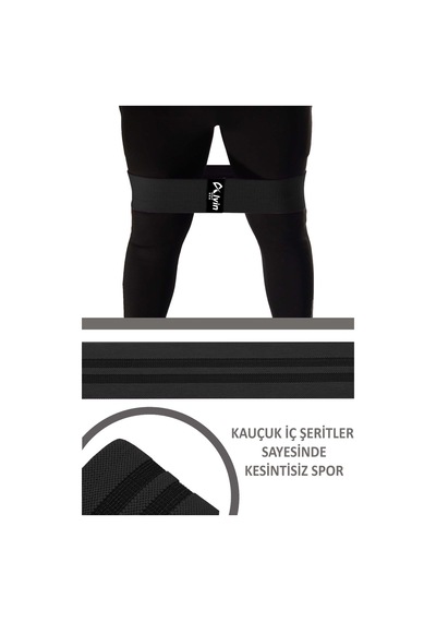 Supreme Pamuklu Squat Bant - Kaydırmaz İç Yüzey İle Hafif Ve Orta Sert Seçenekler Siyah