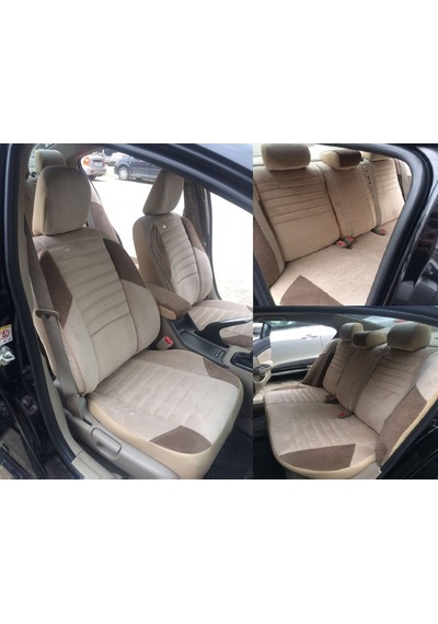Renault Megane 2 Bej Renk Araca Özel Koltuk Kılıfı Tay Tüyü Kumaş