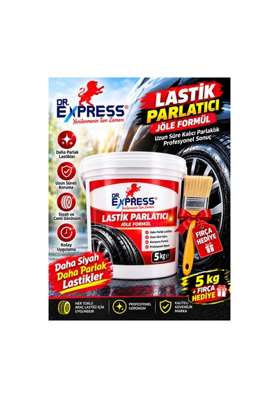 Premium Lastik Reçel Parlatıcı Jöle 5 Kg Parlak Görünüm Uzun Süre Etkili Yeniler Jel Parlatıcı Fırçalı - 928567699