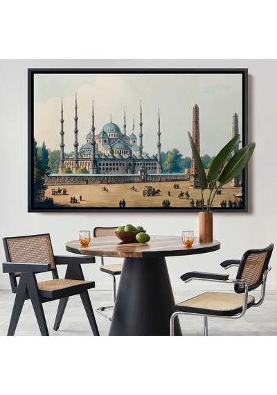 Ahşap Çerçeveli Sultan Ahmet Cami Osmanlı Dönemi Tablosu-7032