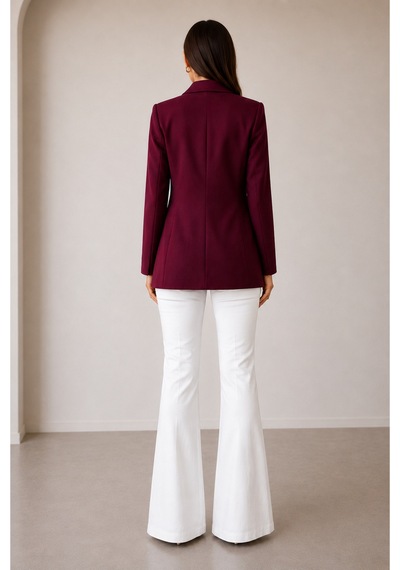 Gül&can Butik Mürdüm Blazer Ceket Bordo