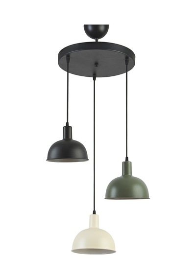 Marley Modern Tasarım Cafe Mutfak Salon Krem Siyah Yeşil Renk 3 Lü Avize Diğer