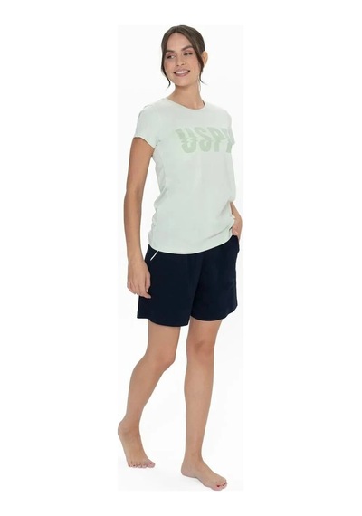 U.S. Polo Assn. U.s. Polo Assn. Kadın Yuvarlak Yaka Renkli Pijama Şort Takım MİNT YEŞİLİ U.S. Polo Assn. U.s. Polo Assn. Kadın Yuvarlak Yaka Renkli Pijama Şort Takım MİNT YEŞİLİ