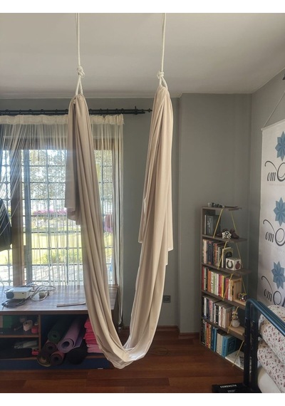 Yoga Hamak Seti-kum Beji Krem Geniş En 260cm Kadar Esneyebilme Ce Sertifikalı Ürünler Bej