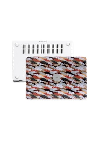Macbook Pro Retina 13 İnç Kılıf A1425 A1502 Uyumlu Tüy Desenli Sert Kapak Hard Case İnce Hafif Laptop Koruyucu Karışık