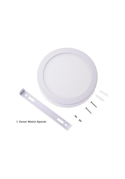 18w Sıva Üstü Yuvarlak Led Panel Armatür Ct-5233 Beyaz Kasa Beyaz Işık