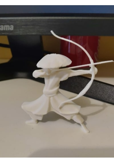 Samuray Okçu Figürü 3d Baskı Sanatı Koleksiyonluk Masaüstü Dekor.7cm
