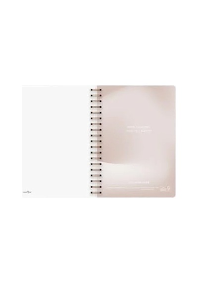 Noktalı Bullet Journal Defteri, 17x24 Cm, Şık Mercan Renk Açık Gri