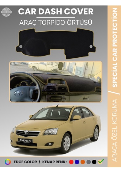 Toyota Avensis T250 2003-2008 Ekranlı Torpido Örtüsü Ön Göğüs Halı Torpido Koruma Tam Uyum - 120 Stiloto