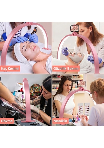 Trled F-700a 70cm Pembe Katlanabilir Masaüstü Manikür Ve Protez Tırnak Lambası