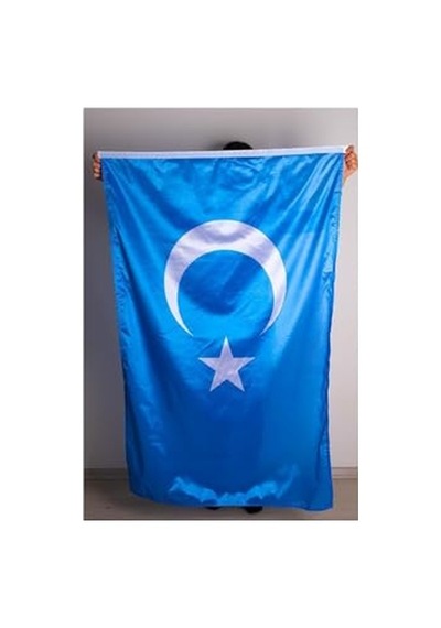 Bayrak Doğu Türkistan Milli Gönder Bayrağı Raşel Dijital Baskı 100x150 Diğer