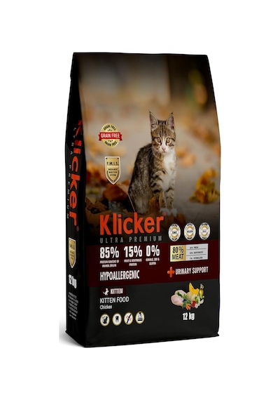Klicker Tahılsız Yavru Kedi Maması Tavuklu 12kg