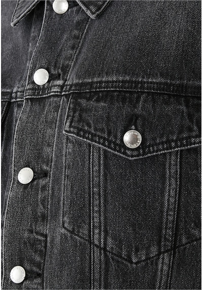 T By Alexander Wang Oversize Trucker Ceket Koyu Gri