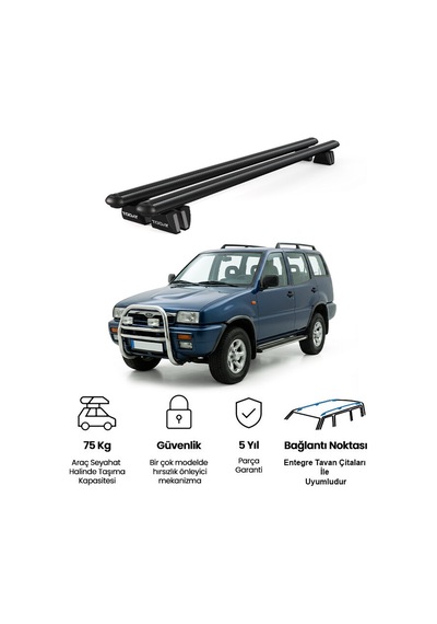 Pençe Ford Maverick 5 Doors 1993-1999 Uyumlu Siyah Ara Atkı Port Bagaj Tavan Barı