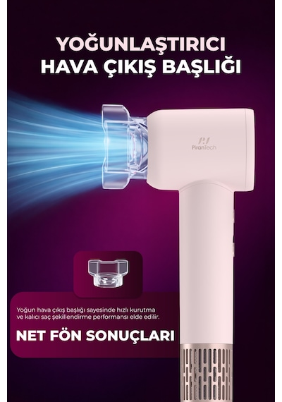 Ks-202 Profesyonel Saç Kurutma Makinesi Led Işıklı 4 Sıcaklık 2 Hız Ayarlı Fön Makinesi