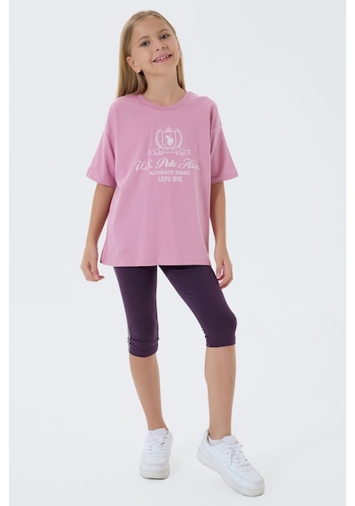 U.s. Polo Assn. Kız Çocuk Pembe Tayt Takım 5274-49855 Pembe
