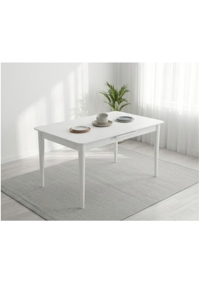 Lima Açılır Mutfak Masası Beyaz 80x130/160 Mat Beyaz Lima Açılır Mutfak Masası Beyaz 80x130/160 Mat Beyaz