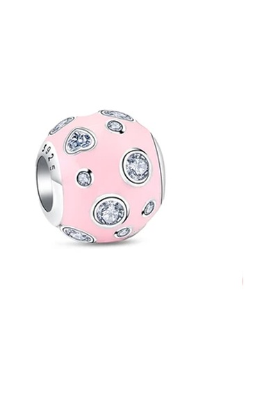 Fubena Pembe Benek Taşlı Charm