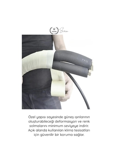 Klimabandı Klima Boru İzolasyon Sargı Bandı 50mm 18 Metre Pvc Uv Dayanıklı Su Geçirmez Dekoratif Sa