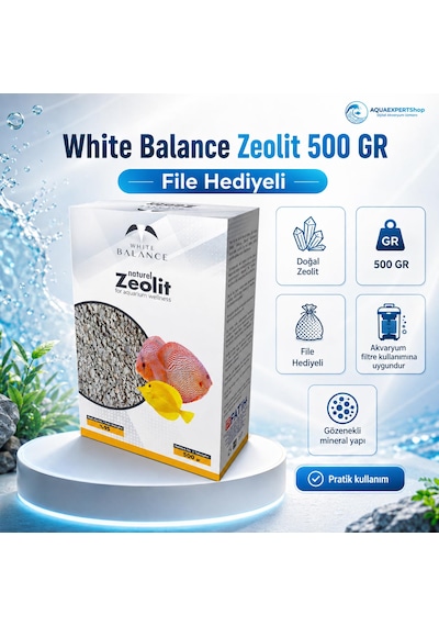 Akvaryum Filtre Malzemesi - Zeolit - Su Berraklaştırıcı Ve Koku Giderici - 500 Gr - File Hediyeli