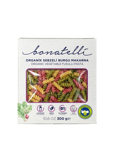 Organik Sebzeli Burgu Makarna 300 G