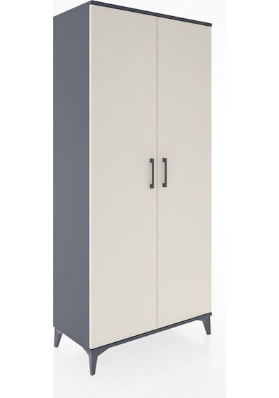 Hyperion Dolap 3 Raflı 2 Kapaklı Tek Askılı 88x44x195 Antrasi... Antrasit