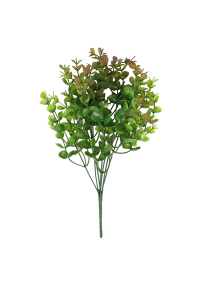 7 Dallı Yeşillik Şimşir Demeti 35 Cm Kızıl