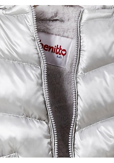 Benitto Kids Kız Bebek Çocuk Kapüşonlu Mont 51360 Gri