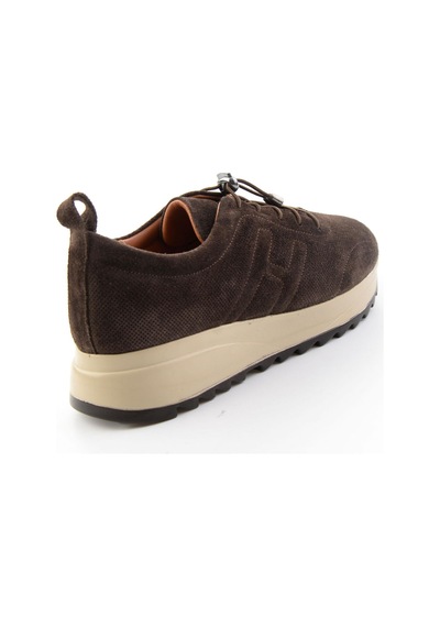 Bambi Kahve Süet Hakiki Deri Kadın Sneaker K01756709302