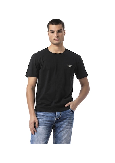 Cipo & Baxx Erkek Basic Bisiklet Yaka Regular Fit Pamuklu Kısa Kollu Tişört Ct823 Siyah