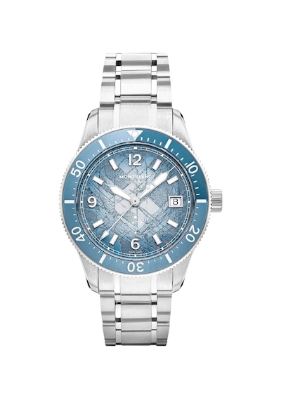 Montblanc Iced Sea Automatic Date 0 Oxygen 134022 Altın - Mavi