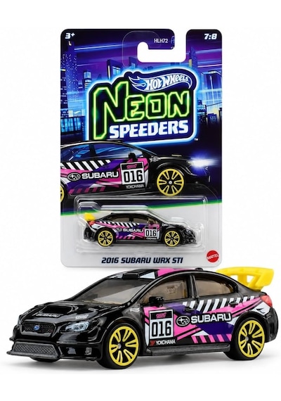 Hot Wheels Neon Speeders 2016 Subaru Wrx Stı Chase Jky06