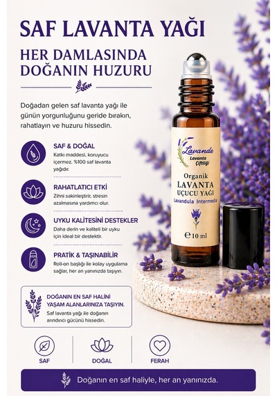 Lavande Lavanta Çiftliği Lavanta Yağı  L.intermedia RollOn 10 ML