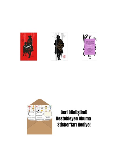 Emile Ya Da Eğitim Üzerine Ciltli + Yalnız Gezerin Hayalleri + Toplum Sözleşmesi + Okuma Sticker'ları