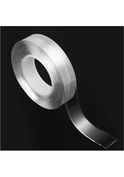 Akrilik Çift Taraflı Şeffaf Sihirli Silikon Bant 18 Mm X 1 Mt Silikonize Montaj Bandı