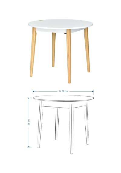 Vilinze Eames Sandalye Avanos Yuvarlak Ahşap Mutfak Masası Takımı - 90x90 Cm Natürel Vilinze Eames Sandalye Avanos Yuvarlak Ahşap Mutfak Masası Takımı - 90x90 Cm Natürel