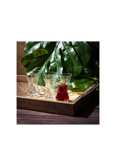 42781 Incebelli 6'lı Çay Bardağı - 125 Ml Beyaz